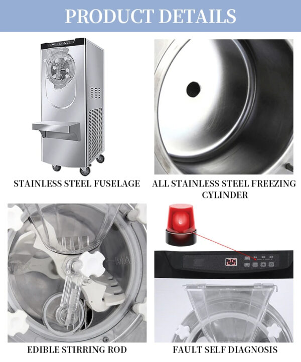 热销批发价格多功能意大利商用硬质冰淇淋制作机 - Image 5