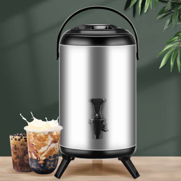 不锈钢12升保温桶奶茶桶隔热珍珠奶茶桶带龙头 - Image 4