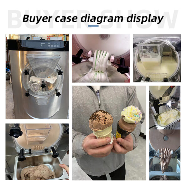 热销批发价格多功能意大利商用硬质冰淇淋制作机 - Image 2