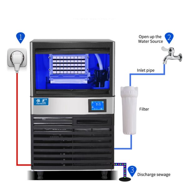 不锈钢制冰机商用小型方块制冰机 - Imagen 6