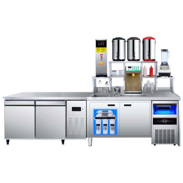 全套气泡店设备机器吧台奶茶操作台 - Imagen 4