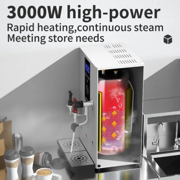 不锈钢电热开水壶蒸汽奶泡机奶茶咖啡专用 - Imagen 3