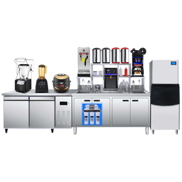 全套气泡店设备机器吧台奶茶操作台 - Imagen 5