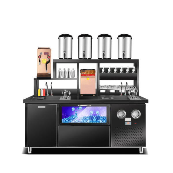 商业双温冷藏冷冻奶茶吧台 - 图片 3