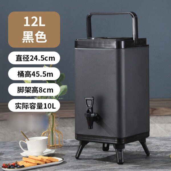大容量方形奶茶桶不锈钢保冷摆摊奶茶店保温桶热水奶茶开水豆浆桶 - Imagen 11