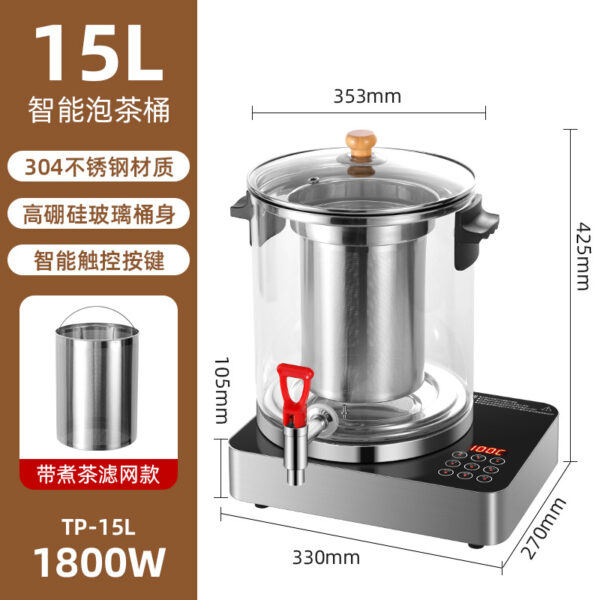 智能泡茶桶煮茶器商用全自动蒸汽大容量蒸茶机电热烧水保温开水桶 - Image 9