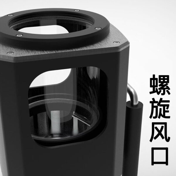HCBR1800热风式烘豆机螺旋风口方便携带户外室内咖啡豆烘焙机 - Image 4