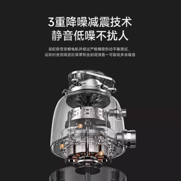 X30食物垃圾处理器厨房下水道水槽粉碎机厨余垃圾自动处理器 - Imagen 3