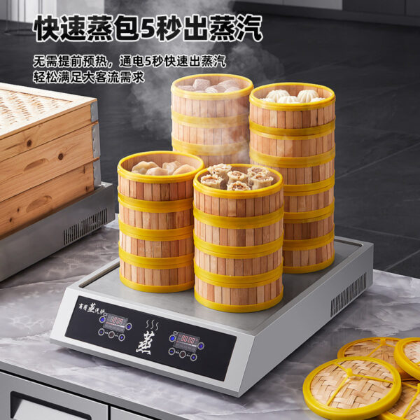 电加热蒸汽炉多功能台式秒出蒸汽蒸包机商用蒸包炉超市早餐店 - Image 3