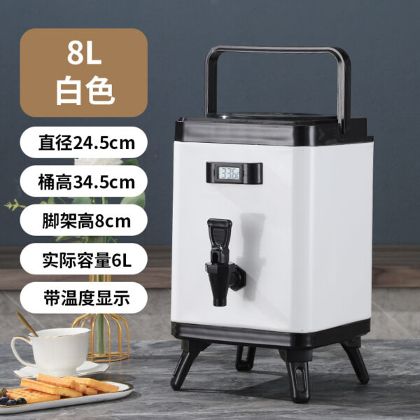 大容量方形奶茶桶不锈钢保冷摆摊奶茶店保温桶热水奶茶开水豆浆桶 - Imagen 12