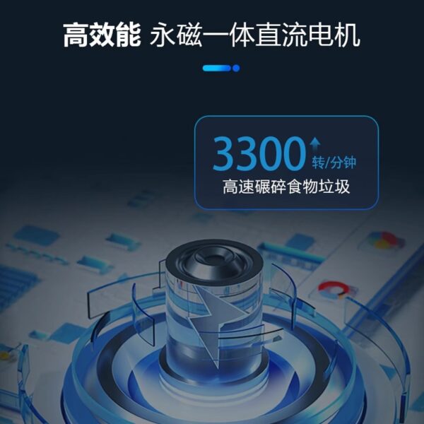 空气开关厨房下水道水槽粉碎机抑菌不发臭家用食物厨余垃圾处理器 - 图片 2