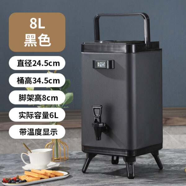 大容量方形奶茶桶不锈钢保冷摆摊奶茶店保温桶热水奶茶开水豆浆桶 - Imagen 15
