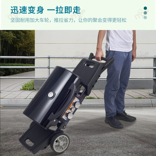 折叠款户外烧烤炉 燃气款折叠烤肉炉 全铝炉体大面积烤网易清洗 - Imagen 3