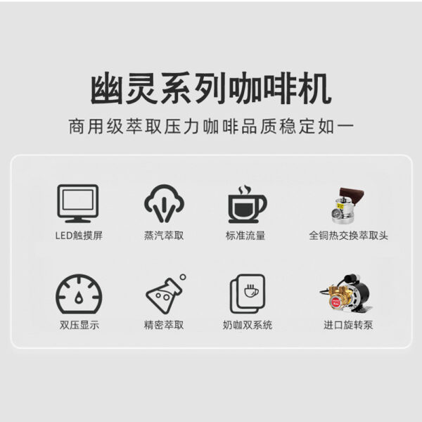 商用三头咖啡机意式半自动热交换冲煮头意大利旋转泵咖啡机 - 图片 4