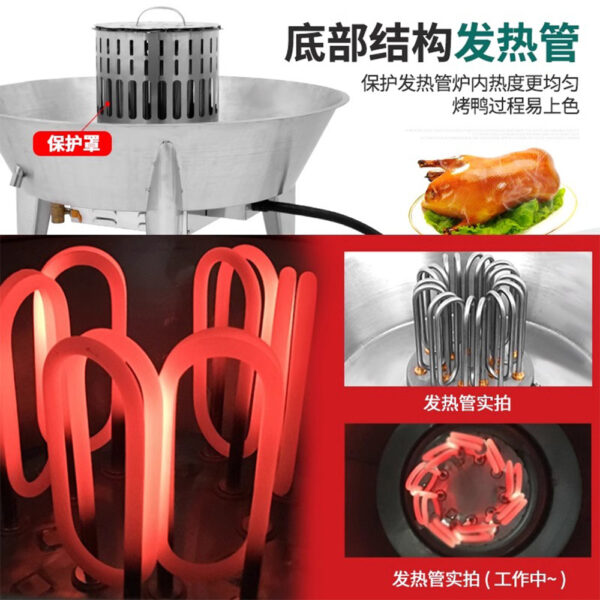 商用电热烤鸭炉 304不锈钢热风循环烤鸭炉均匀发热电脑控制烤鸭炉 - Image 4