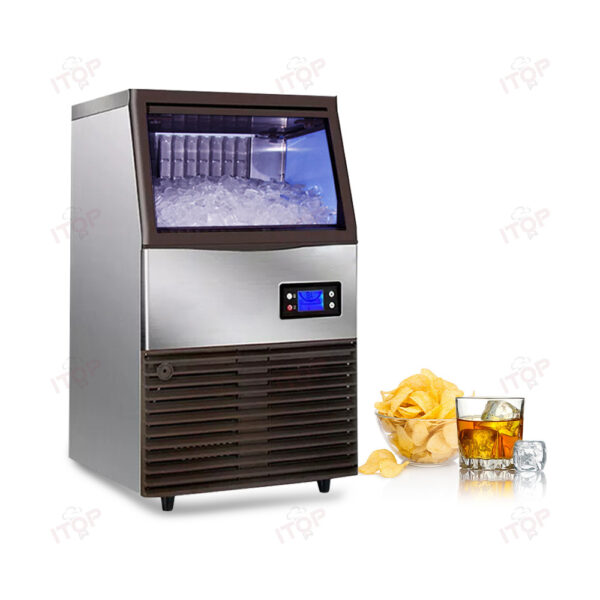 商用奶茶店制冰机日产68KG月牙冰制冰机酒店吧台用一体方冰制冰机 - 图片 2