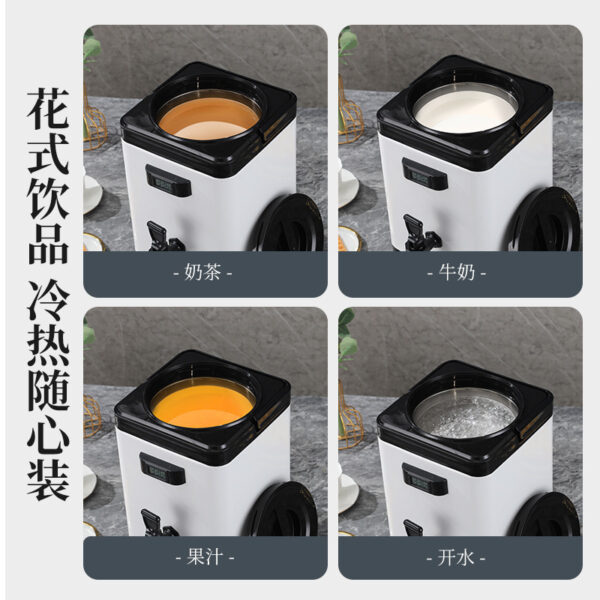 大容量方形奶茶桶不锈钢保冷摆摊奶茶店保温桶热水奶茶开水豆浆桶 - Imagen 4
